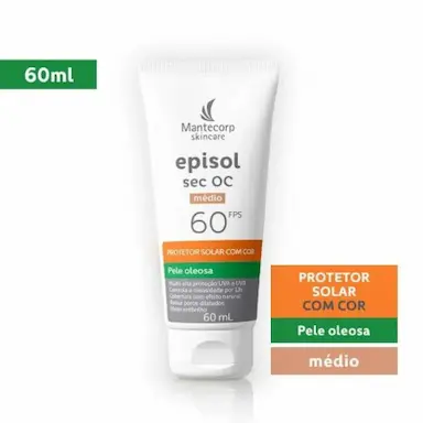 PROTETOR SOLAR EPISOL SEC OC FPS 60 MéDIO 60ML MANTECORP