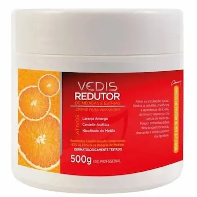 CREME REDUTOR DE MEDIDAS COM NICOTINATO DE METILA VEDIS 500G