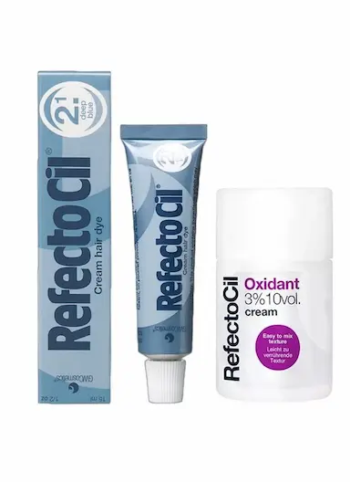 KIT REFECTOCIL 1 TINTA + 1 OXIDANTE CREME N° 2.1 AZUL PROFUNDO