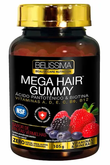 MEGA HAIR GUMMY BELÍSSIMA FRUTAS VERMELHAS