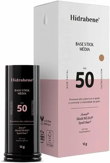 FILTRO SOLAR FPS 50 BASE STICK HIDRABENE AVELUDADO MATTE BASE MéDIA - xpto
