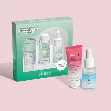 QUEM DISSE, BERENICE? KIT SKIN.Q: KIT COMBATE OLEOSIDADE (3 ITENS) + SéRUM PREENCHE TUDO 30ML + CREMãO REPARA E ACALMA 30ML