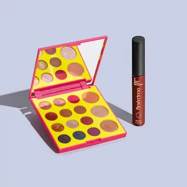 COMBO PALETTE Só BRILHA 17G + BATOM MARROM FINéRRIMO 5ML