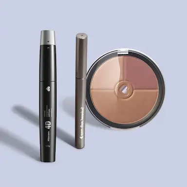 QUEM DISSE, BERENICE? KIT MAKE DIA A DIA: CANETA DELINEADORA PARA OLHOS FININHA + Pó COMPACTO FACIAL MULTIEFEITOS + MáSCARA DE CíLIOS 4D - xpto