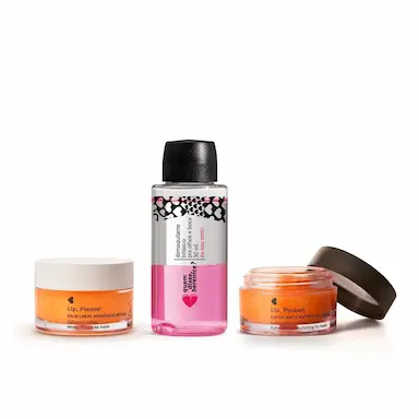 QUEM DISSE, BERENICE? KIT MINI DEMAQUILANTE 30ML + BALM HIDRATAçãO INTENSA 8G + ESFOLIANTE NUTRITIVO LABIAL 8G - xpto