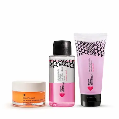 QUEM DISSE, BERENICE? KIT SABONETE DEMAQUILANTE 30ML + DEMAQUILANTE BIFáSICO 30ML + BALM HIDRATANTE LABIAL 8G
