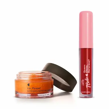 QUEM DISSE, BERENICE? KIT GLOSS LABIAL EXPLOSãO DE FRAMBOESA 7 BELO 4ML + ESFOLIANTE LABIAL LIP, PLEASE! 8G