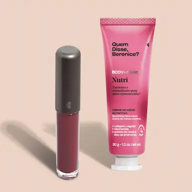 COMBO MAKE E CUIDADOS: CREME HIDRATANTE PARA MãOS ROMã + BATOM LíQUIDO SUPERMATE TINTOLI