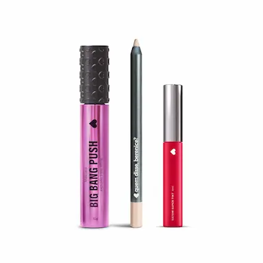 COMBO MAKE DOS SONHOS: MáSCARA DE CíLIOS BIG BANG PUSH + LáPIS OLHOS BEGETE + BATOM SUPERTINT VEVETINT
