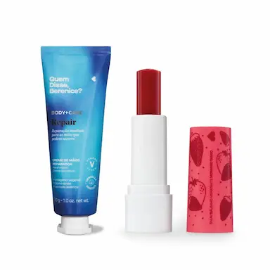 QUEM DISSE, BERENICE? BALM LABIAL MORANGO TANGO 3,5G + CREME DE MãOS REPAIR 30G