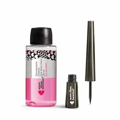 QUEM DISSE, BERENICE? KIT MINI DEMAQUILANTE 30ML + DELINEADOR PRETOLINO 2,5ML