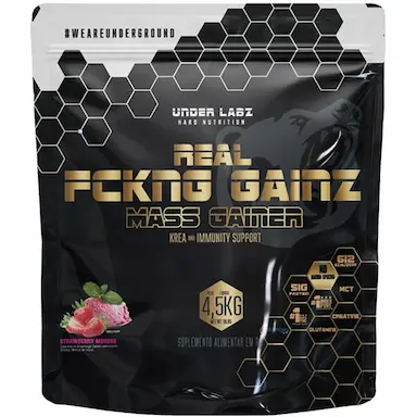 HIPERCALóRICO UNDER LABZ REAL FCKNG GAINZ MASS 4,5KG:STRAWBERRY MOUSSE
