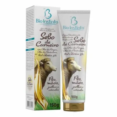 BIO INSTINTO SEBO DE CARNEIRO CREME PES E MAOS C/ ARGAN 150G