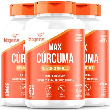 BIOGENS KIT 3X MAX CURCUMA 95% CURCUMINOIDES 60 CAPS