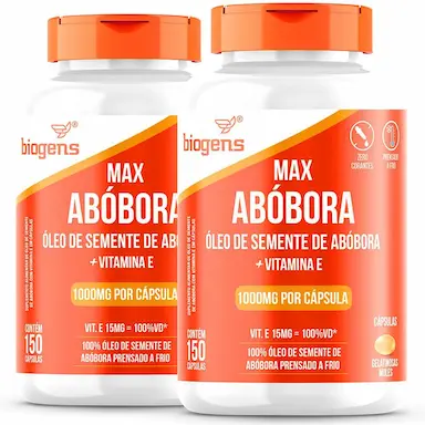 BIOGENS KIT 2X MAX ABÓBORA + VITAMINA E - 150 CAPS