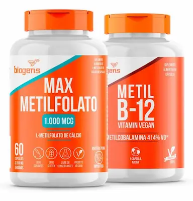 KIT METIL FOLATO 1000 + METILCOBALAMINA B12, 60 CPS, BIOGENS Neutro