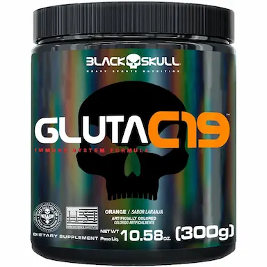 GLUTA C19 - GLUTAMINA COM VITAMINAS E MINERAIS - 300G N/A N/A Laranja