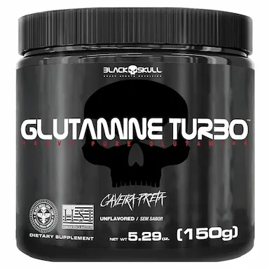 GLUTAMINE TURBO CAVEIRA PRETA - GLUTAMINA - 150G