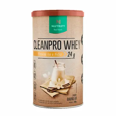 CLEANPRO WHEY PROTEIN ISOLADO BAUNILHA 450G - NUTRIFY