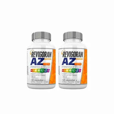 REVIGORAN A-Z MULTIVITAMíNICO COMPLETO 120 CáPSULAS NUTRENDS KIT 2 UNIDADES SEM Sabor