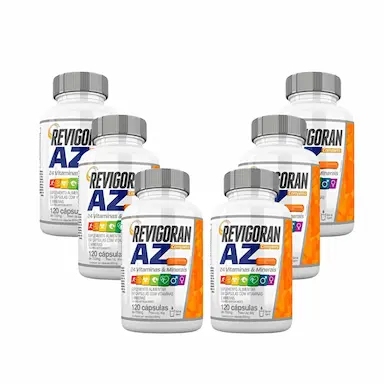 REVIGORAN A-Z MULTIVITAMíNICO COMPLETO 120 CáPSULAS NUTRENDS KIT 6 UNIDADES SEM Sabor