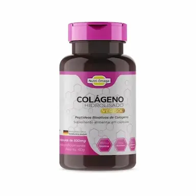 COLáGENO HIDROLISADO VERISOL COMPLETO COM VITAMINAS E MINERAIS 120 CAPSULAS SEM Sabor