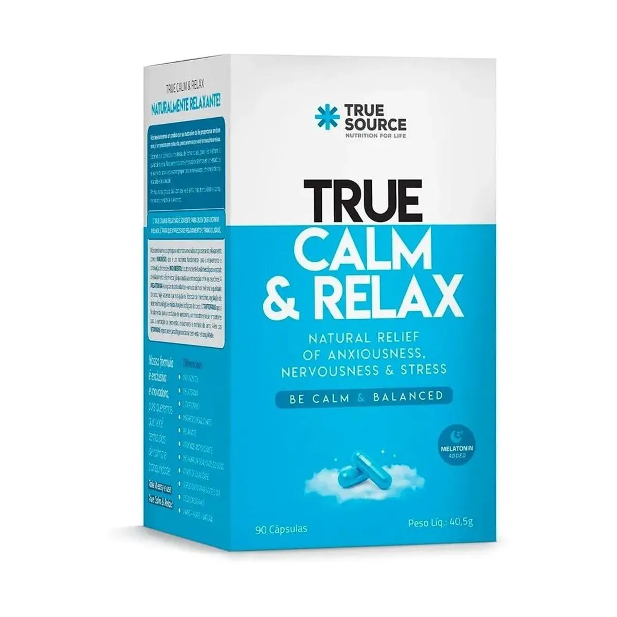 TRUE CALM &amp;amp;AMP RELAX - 90 CAPS 90 CÁpsulas SEM Sabor