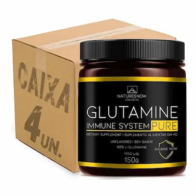 ATACADO 4X GLUTAMINA / GLUTAMINE PURE 150G - NATURES NOW KIT SEM SABOR