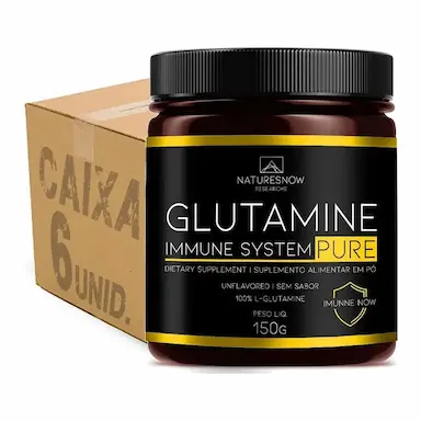 ATACADO 6X GLUTAMINA / GLUTAMINE PURE 150G - NATURES NOW KIT SEM SABOR