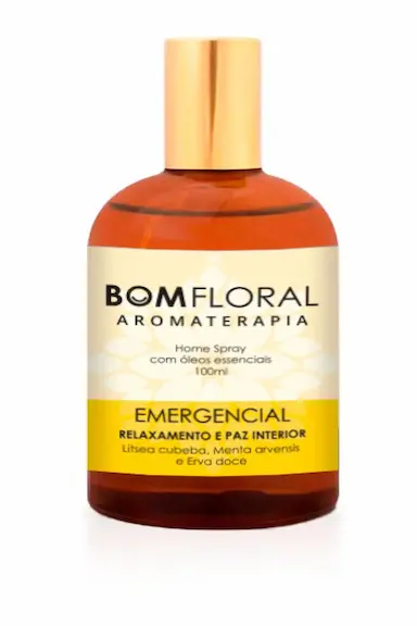 HOME SPRAY BOMFLORAL EMERGENCIAL COM ÓLEOS  ESSENCIAIS  100% PUROS  -  100 ML