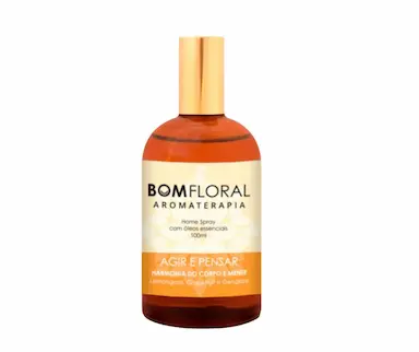 HOME SPRAY BOMFLORAL AGIR E PENSAR COM  ÓLEOS  ESSENCIAIS 100% PUROS - 100 ML.