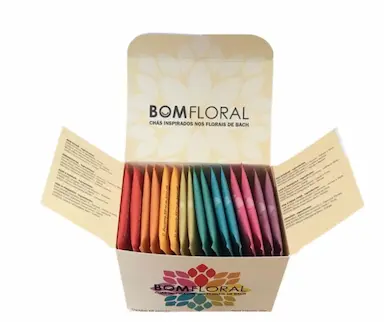 CAIXA DE CHá MIX BOMFLORAL 16 SACHêS - 2  BLENDS DE CADA.100%  NATURAL.