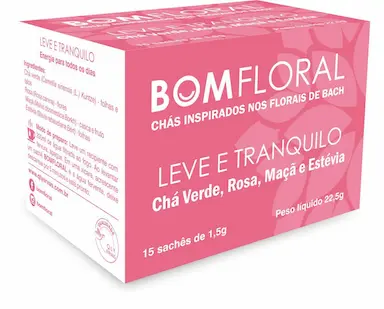 CAIXA DE CHá LEVE E TRANQUILO COM 15 SACHêS - 100%  NATURAL
