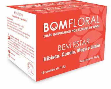 CAIXA DE CHá BOMFLORAL BEM ESTAR 15 SACHêS - 100% NATURAL
