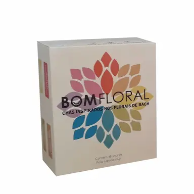 CAIXA DE CHá MIX BOMFLORAL 48 SACHêS - 6 BLENDS  DE CADA. 100% NATURAL.