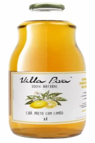 KIT 3X: CHá PRETO COM LIMãO SEM AçúCAR VILLA PIVA 1L