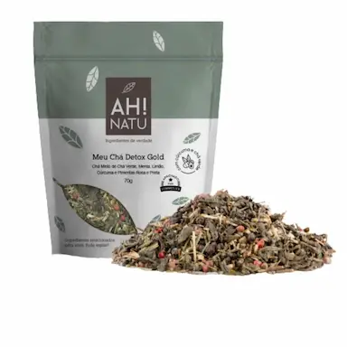 KIT 6X: MEU CHá DETOX GOLD DETOXIFICANTE AH! NATU 70G