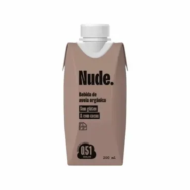 KIT 2X: LEITE VEGETAL AVEIA ORGâNICO SABOR CACAU NUDE 200ML