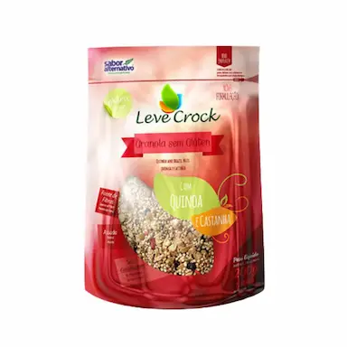 KIT 2X: GRANOLA QUINOA/CASTANHA SEM GLúTEN LEVE CROCK 200G
