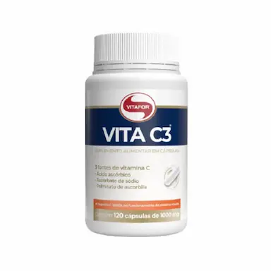 KIT 2X: VITA C3 VITAMINA C 1000MG VITAFOR 120 CáPSULAS