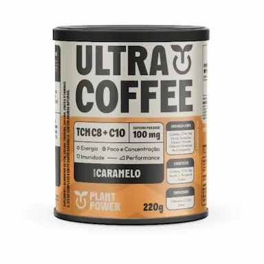 ULTRACOFFEE CARAMELO VEGANO COM VITAMINAS E MINERAIS 220G