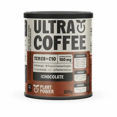 ULTRACOFFEE CHOCOLATE VEGANO COM VITAMINAS E MINERAIS 220G