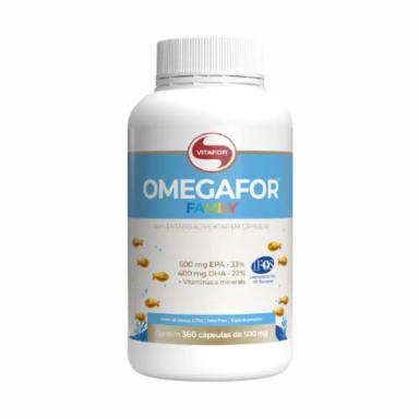 OMEGAFOR FAMILY ÔMEGA 3 (33% EPA E 22% DHA) 500MG VITAFOR 360 CáPSULAS