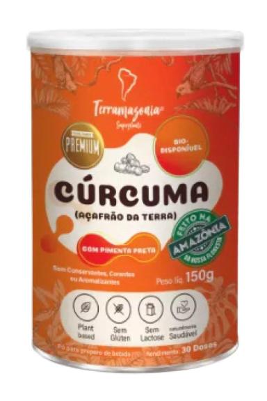CúRCUMA EM Pó PREMIUM SEM GLúTEN TERRAMAZONIA 150G