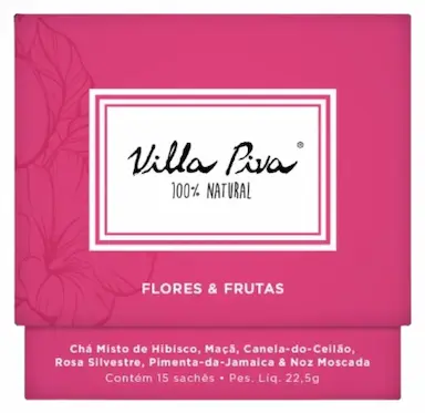 KIT 3X: CHá MISTO FLORES E FRUTAS VILLA PIVA 15 SACHêS