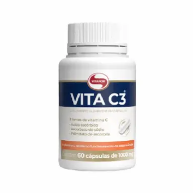 KIT 2X: VITA C3 VITAMINA C 1000MG VITAFOR 60 CáPSULAS