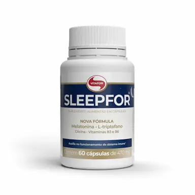 KIT 2X Suplemento Alimentar SLEEPFOR L-TRIPTOFANO 470MG VITAFOR 60 CÁPSULAS