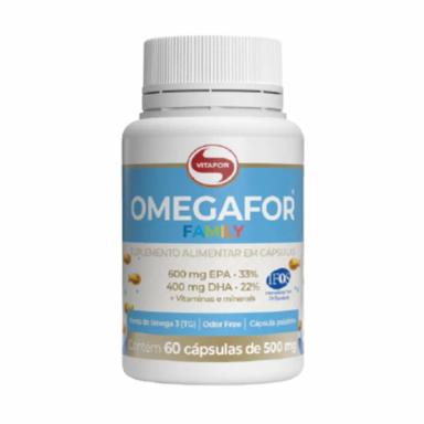 OMEGAFOR FAMILY ÔMEGA 3 (33% EPA E 22% DHA) 500MG VITAFOR 60 CáPSULAS