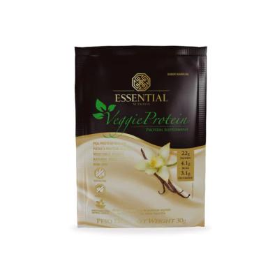 KIT 3X: VEGGIE PROTEIN VANILLA SACHê ESSENTIAL NUTRITION 30G