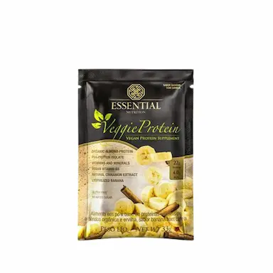 KIT 3X: VEGGIE PROTEIN BANANA COM CANELA SACHê ESSENTIAL NUTRITION 33G